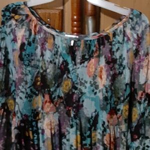 New flowered covered multi color blouse